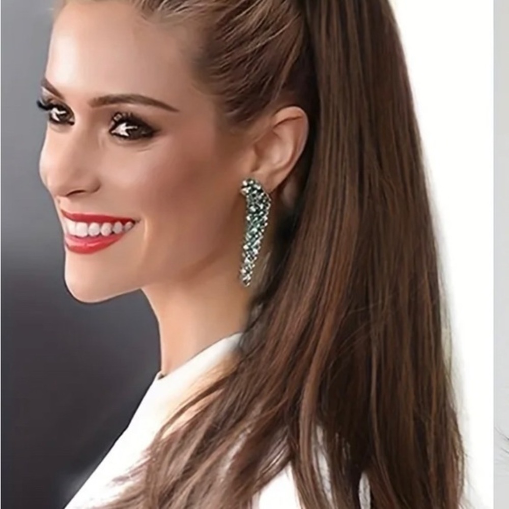 New. Dark brown 20 inch tie in pony tail extender. Super silky!!!!!
